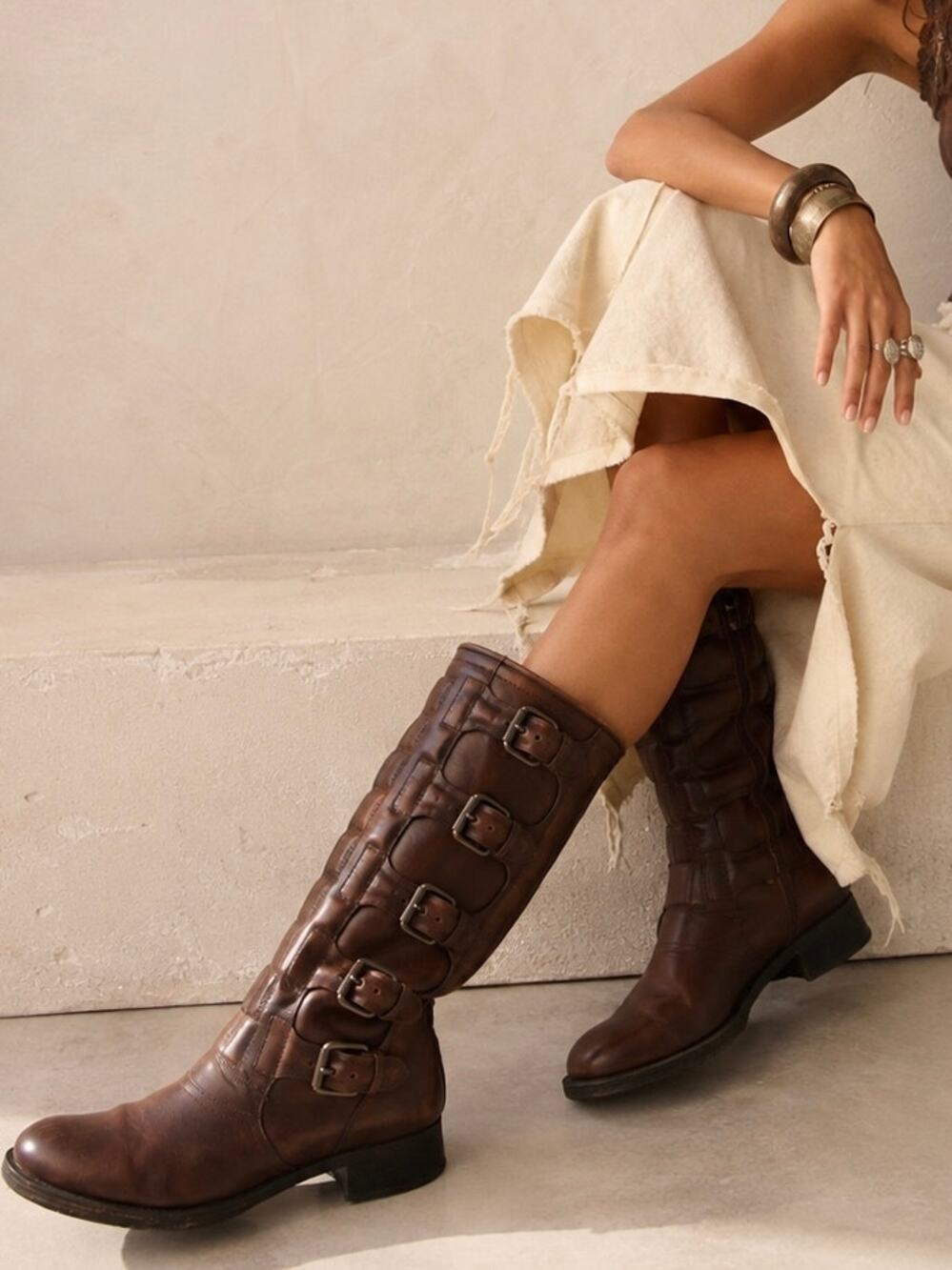 Reed Krakoff Leather Moto Riding Boots